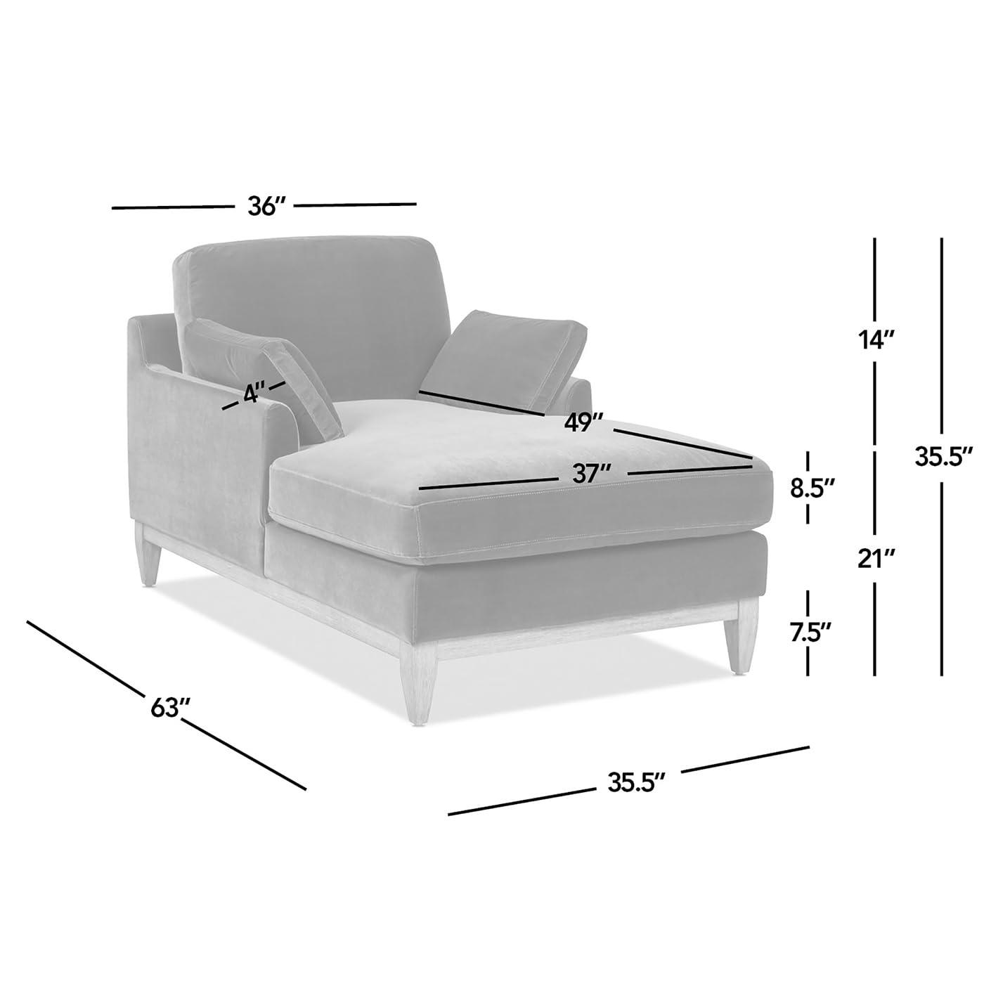 Jennifer Taylor Home Pasadena Modern Farmhouse Chaise Lounge Chair, Olive Green