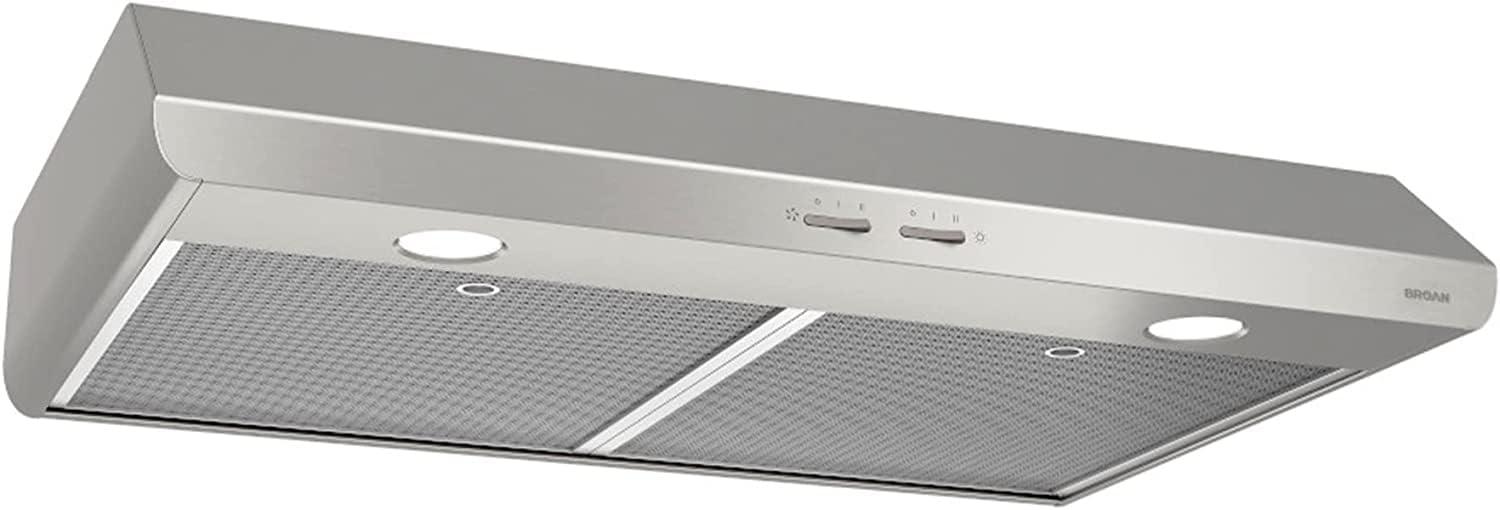 Broan NuTone Broan NuTone 30" Steel 250 CFM Convertible Under Cabinet Range Hood with Mesh Filter BKSH130SS