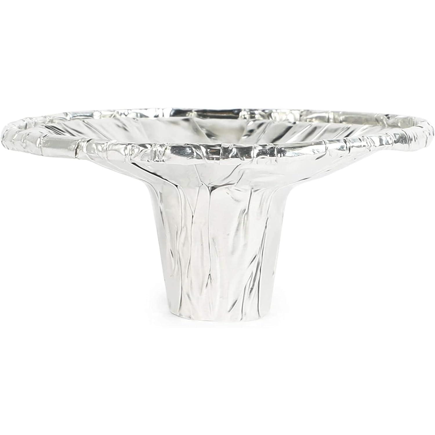 Okuna Outpost 200 Pack Disposable Aluminum Foil Candlestick Tapper Candle Holders for Shabbat, Funeral Procession, 2.76 in