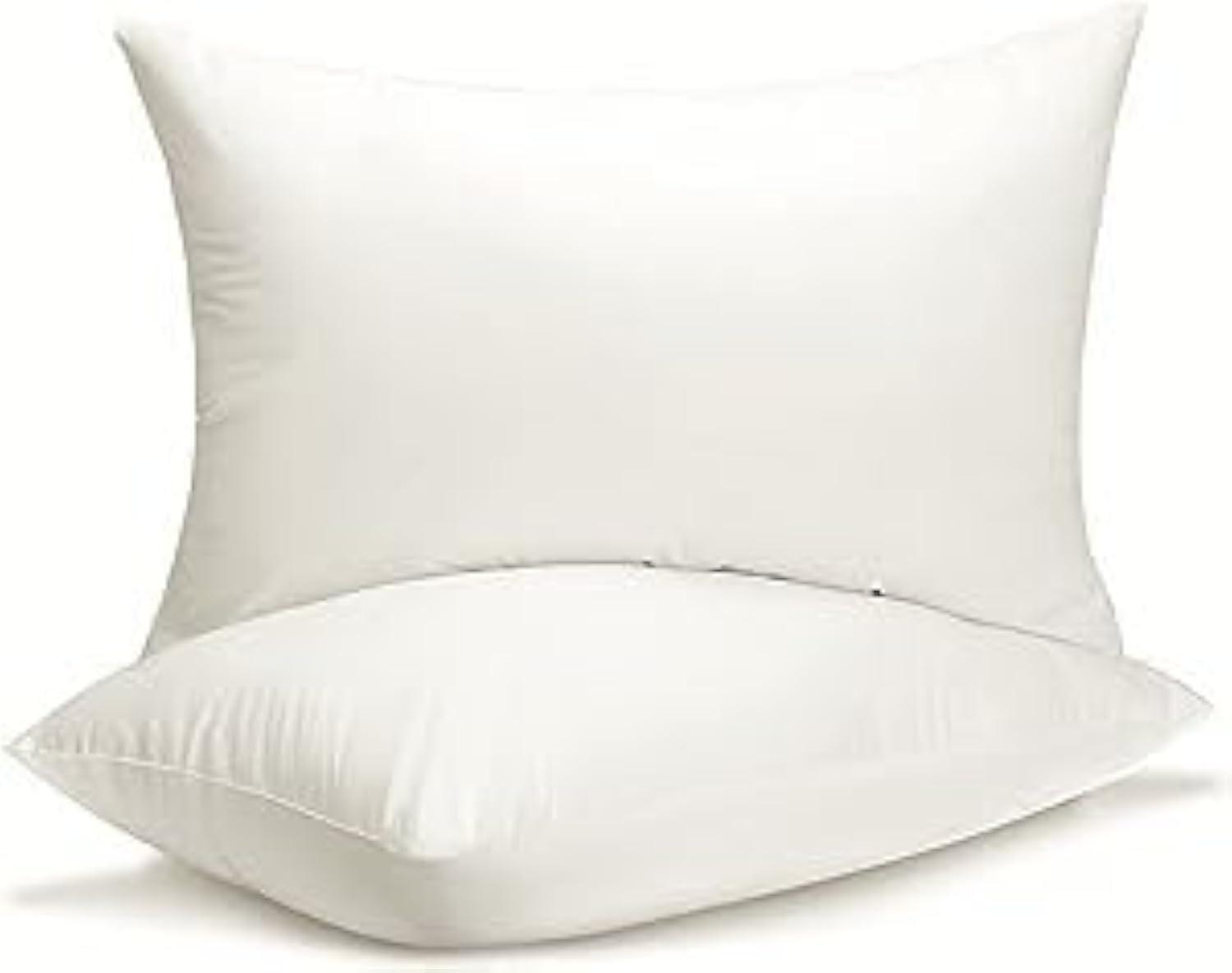 Queen Size White Down Alternative Bed Pillows - Set of 2