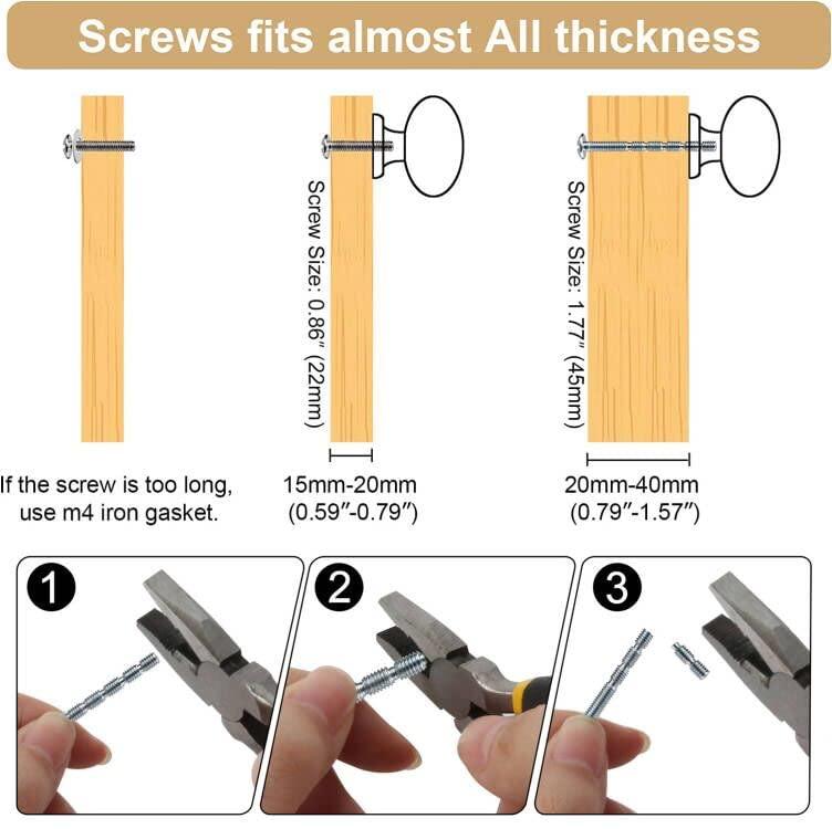 WEAVERBIRD 4 Pieces Round Cabinet Knobs Brushed Gold, Zinc Alloy Kitchen Cabinet Hardware Cupboard Knobs Small Drawer Knobs