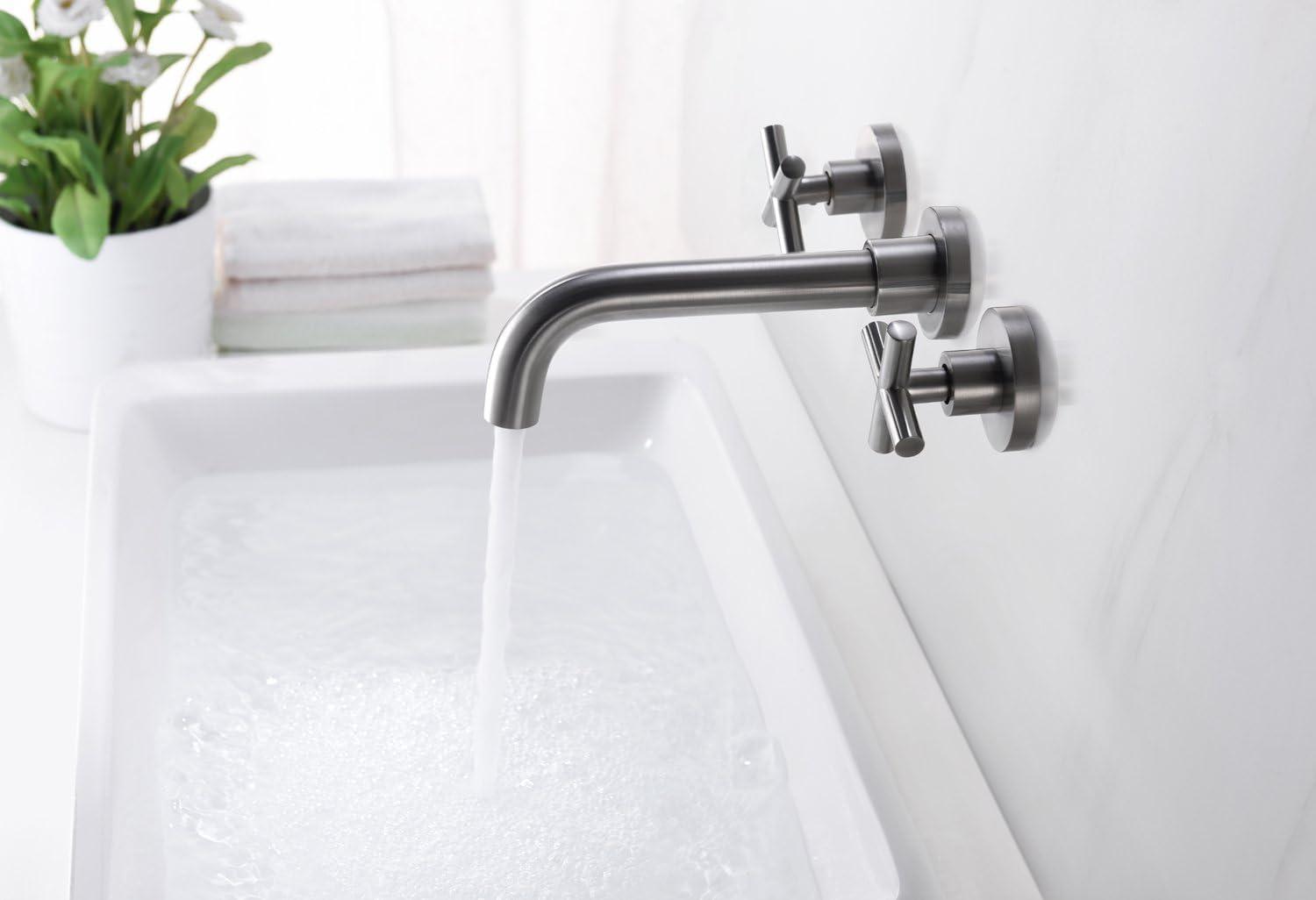 Wall Mounted 2-handle Bathroom Faucet