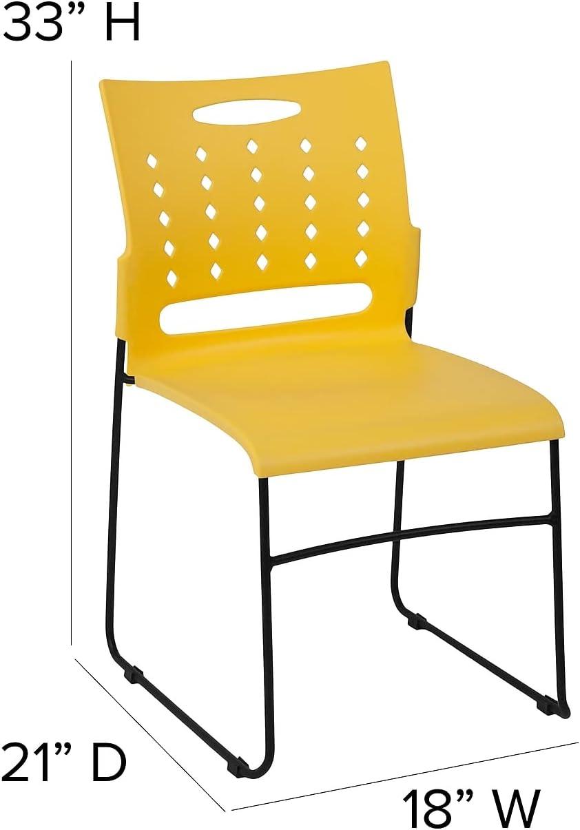 Hercules 881 lb Capacity Yellow Stack Chair with Air-Vent Back