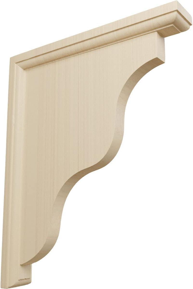 Ekena Millwork 1 1/2"W x 9"D x 11"H Hamilton Traditional Bracket, Rubberwood