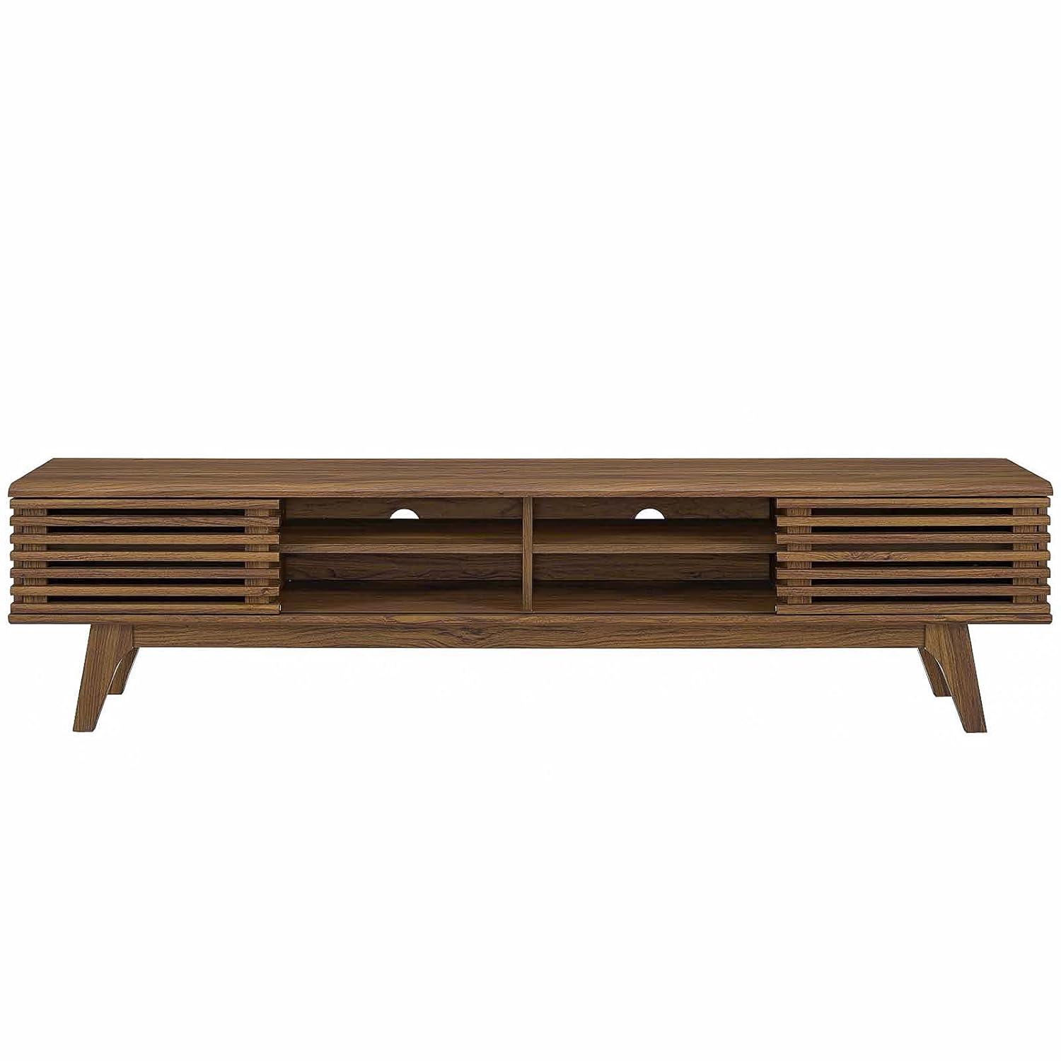 Modway Render 70 Entertainment Center TV Stand - Walnut Walnut