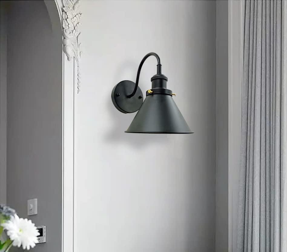 Battery Operated Wall Sconce Decor Set of 2, Black Wireless Wall Sconces with Remote, Dimmable Vintage Led Wall Lights, Wall Lamp for Bedroom Farmhouse Gallery