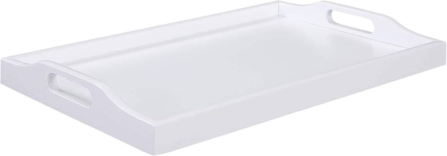 Convenience Concepts Designs2Go Serving Tray in White Wood Finish