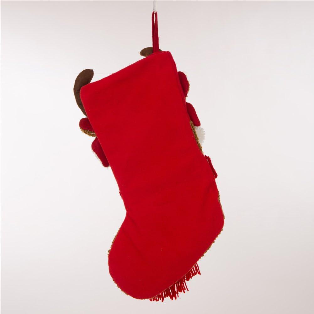 Nordic Red and White Handcrafted Christmas Stocking