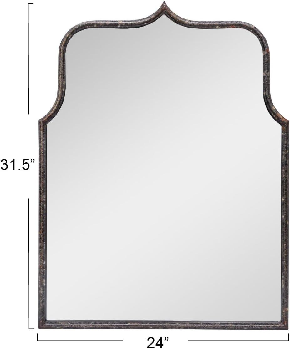 Storied Home Arched Metal Framed Wall Mirror