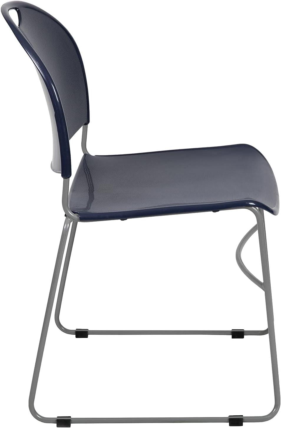 Flash Furniture Gaea 880 lb. Capacity Ultra-Compact Stack Chair with Metal Frame (Set of 5)