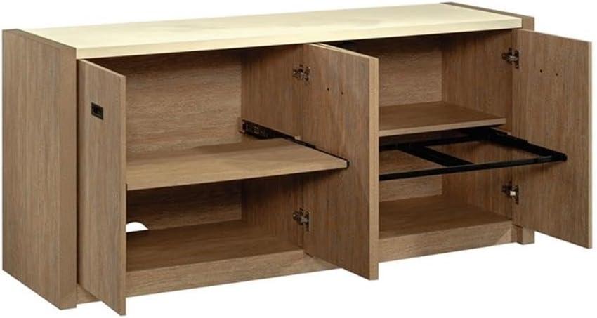 Inbox Zero Eraclio 65.984'' Wide 2 - Shelf Credenza with Cable Management