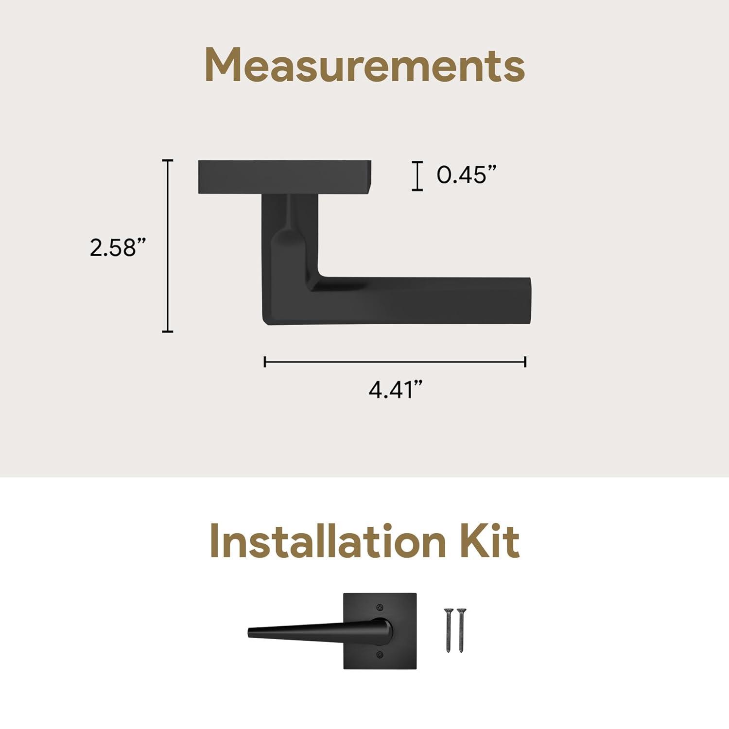 Mega Handles Schein Door Lever for Closet and French Doors I Non-Turning Screws Included