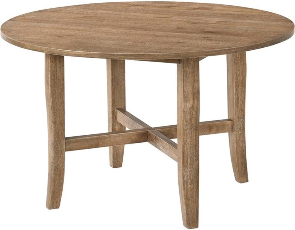 Rustic Round Reclaimed Wood Farmhouse Dining Table
