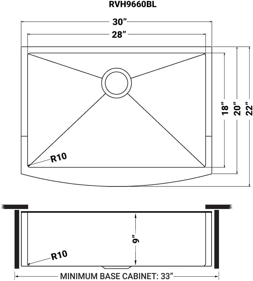 Ruvati 30-inch Apron-Front Farmhouse Kitchen Sink - Stainless Steel