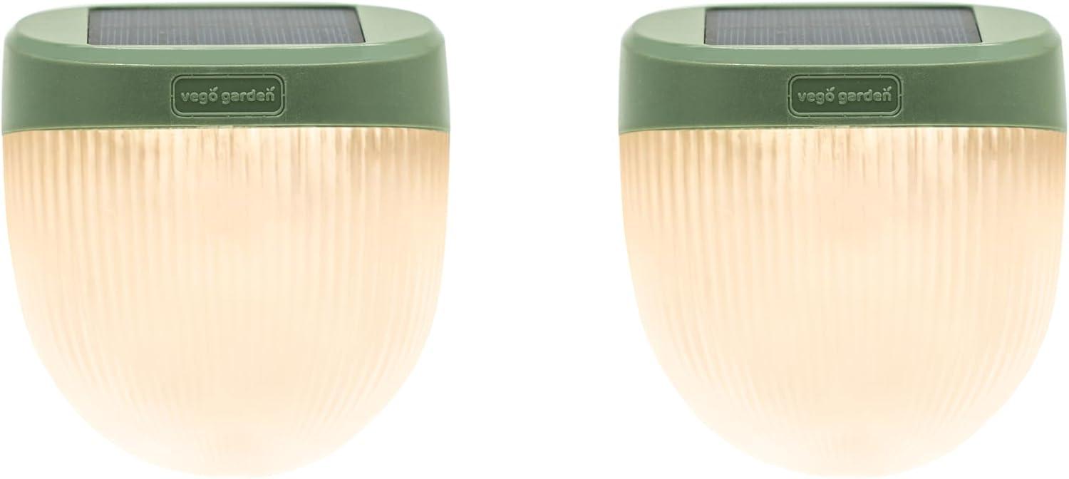 Vego Garden Add ons Dappled-Pebble Gray Outdoor Waterproof Solar Powered Integrated LED Deck Light Pack (Set of 4)