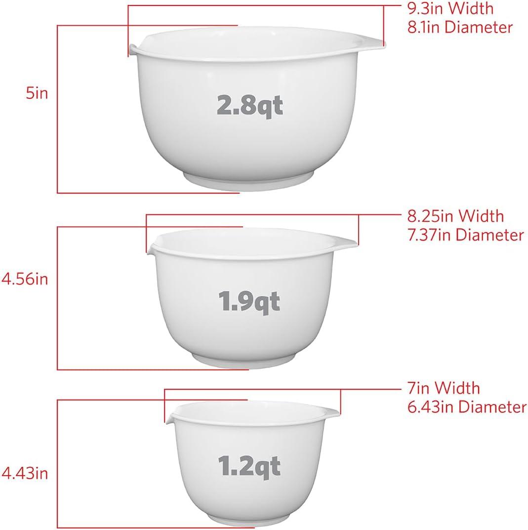 GLAD™ Glad Mixing Bowls With Pour Spout, Set Of 3 (Set of 3)