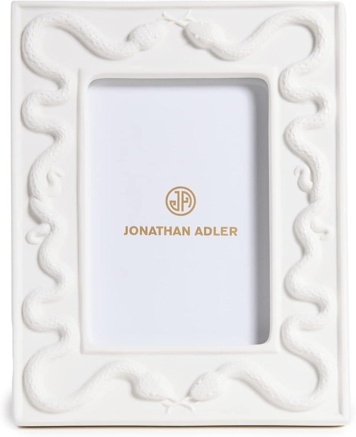 Jonathan Adler Eden White Ceramic Picture Frame