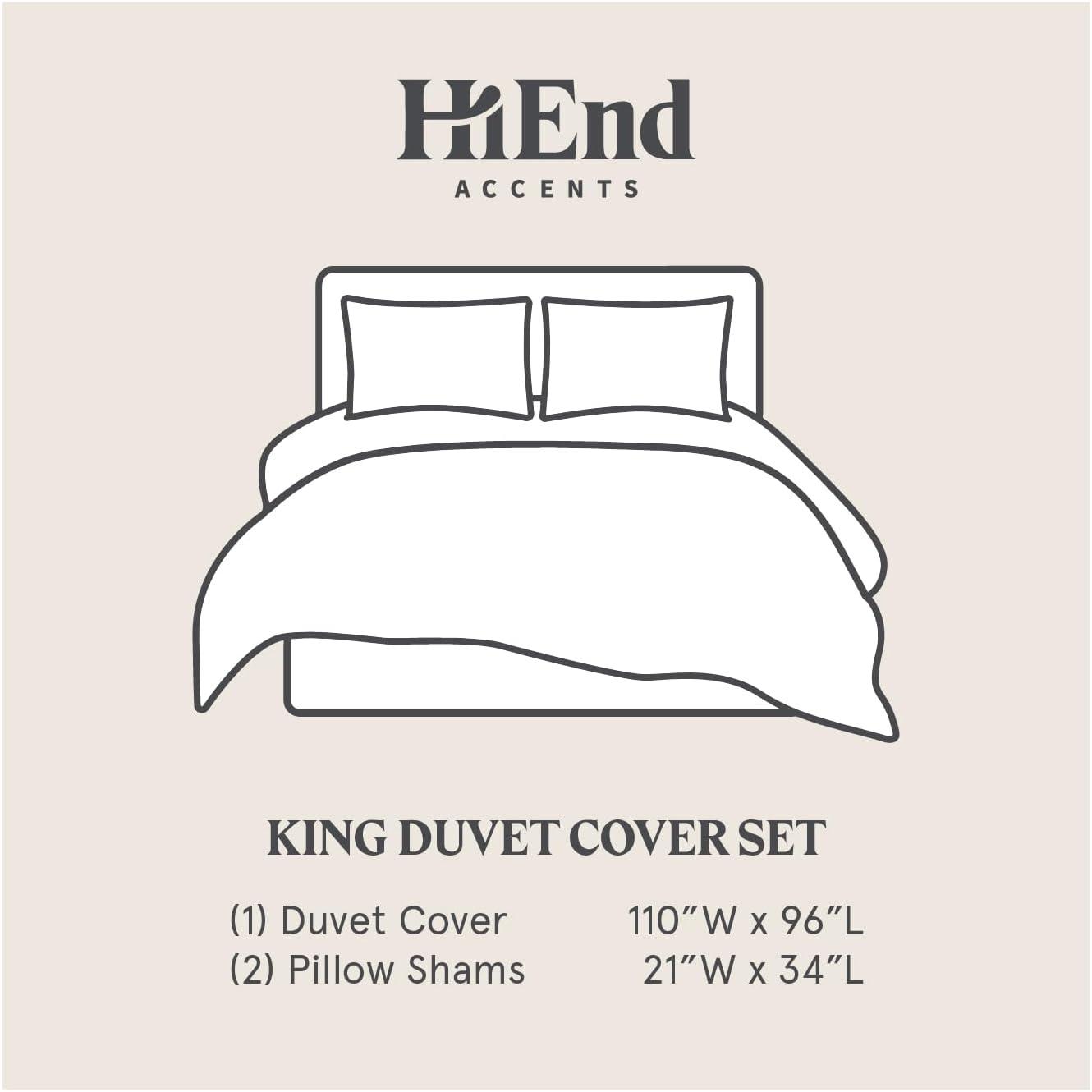 Traditional Linen Damask Duvet Cover Set