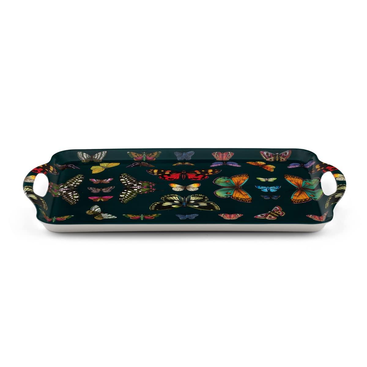 Pimpernel Pimpernel Botanic Garden Harmony Large Melamine Hndld Tray 18.9 X11.6"