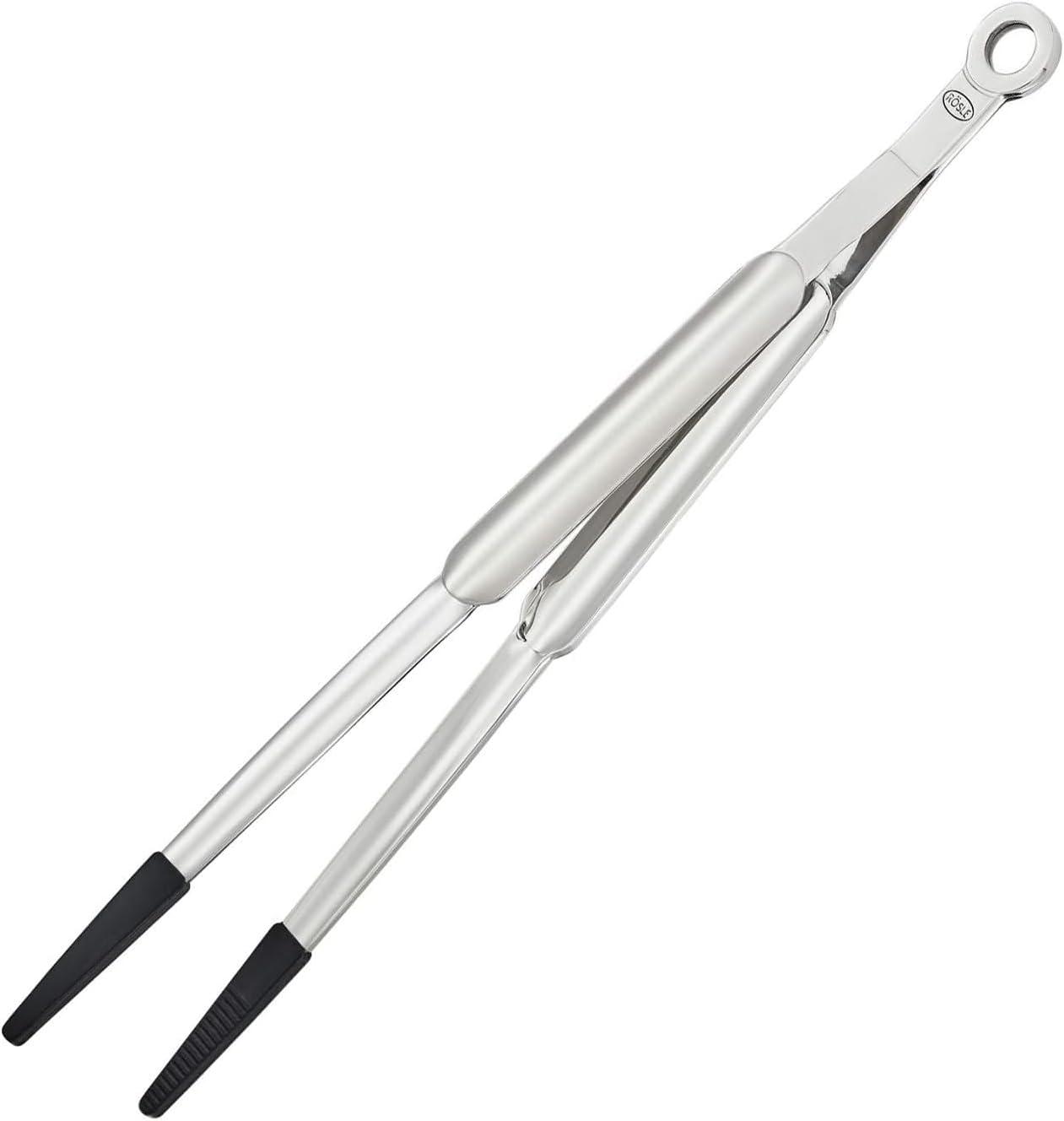 Stainless Steel Kitchen Tongs with Silicone Tips, 12.5 inch