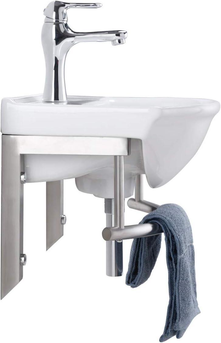 The Renovators Supply Inc. 13.75'' White Vitreous China U-Shaped Bathroom Sink with Overflow