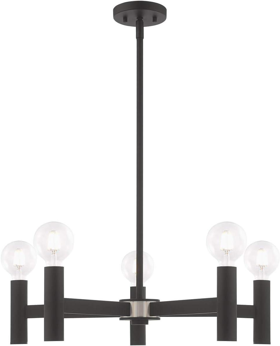 Livex Lighting Copenhagen 5 - Light Chandelier in  Black