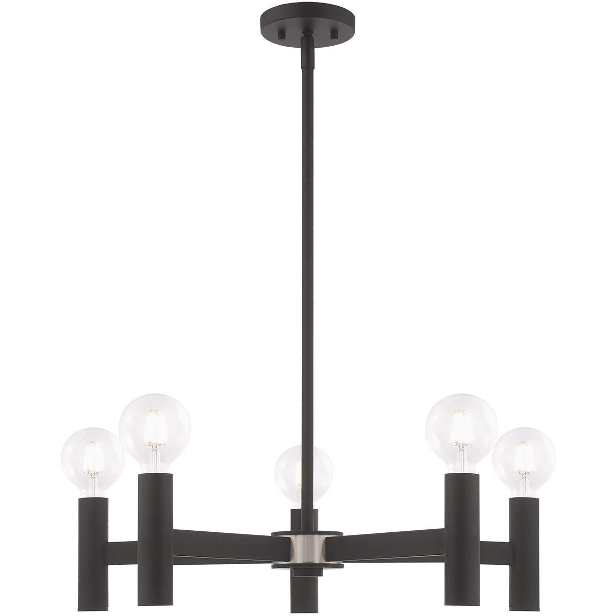 Livex Lighting Copenhagen 5 - Light Chandelier in  Black