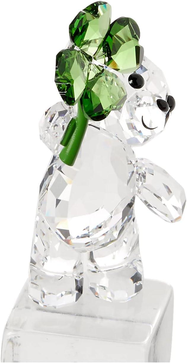 Kris Bear Crystal Figurine with Green Clover