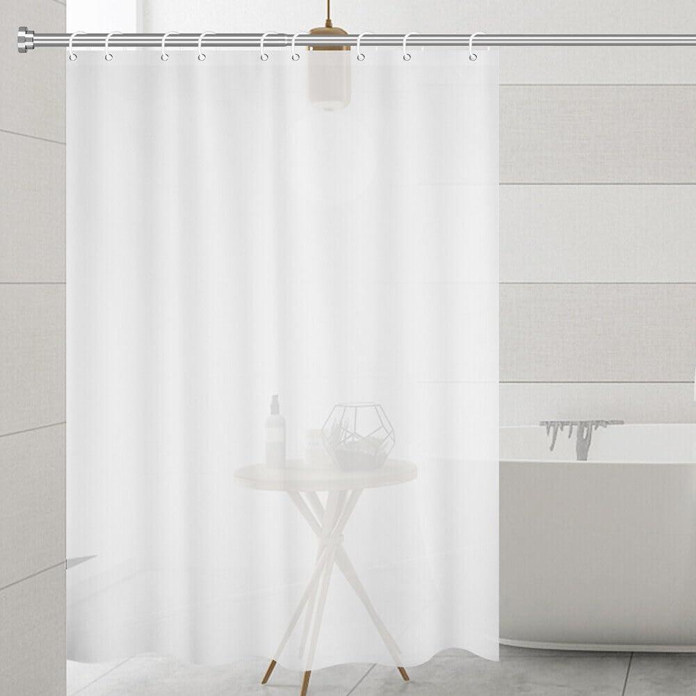 Maxda Premium 43"- 72" Adjustable Rustproof Straight Tension Shower Curtain Rod- No Drill