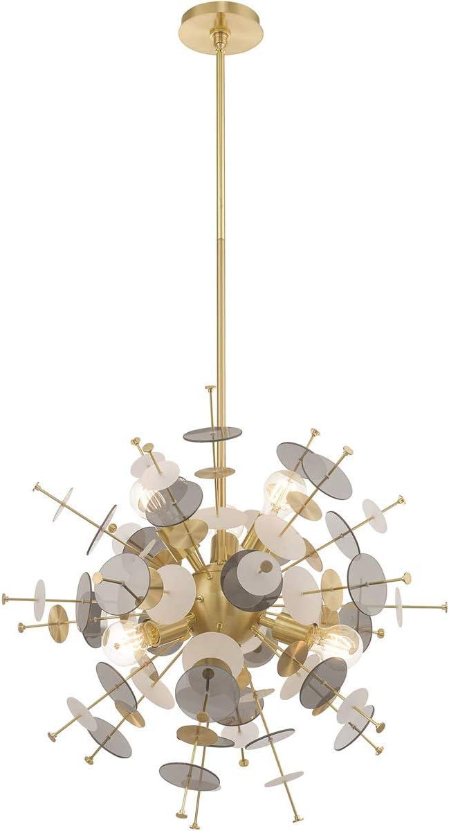 Livex Lighting Circulo 6 - Light Chandelier in  Satin Brass