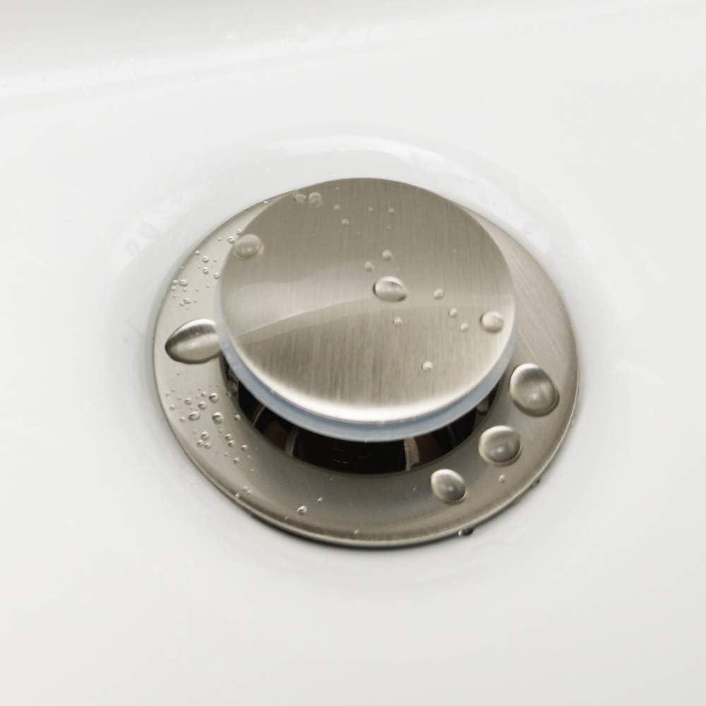 Pop-Up Bathroom Sink Drain Stopper with No Overflow