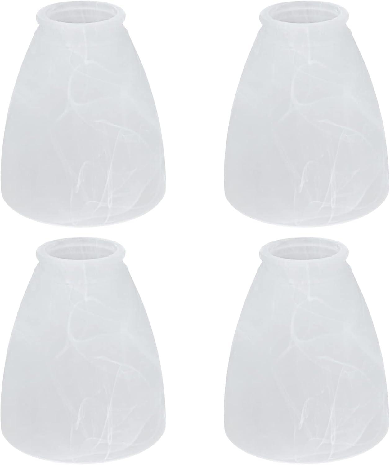 Alabaster Glass Bell Replacement Shades, 4-Pack