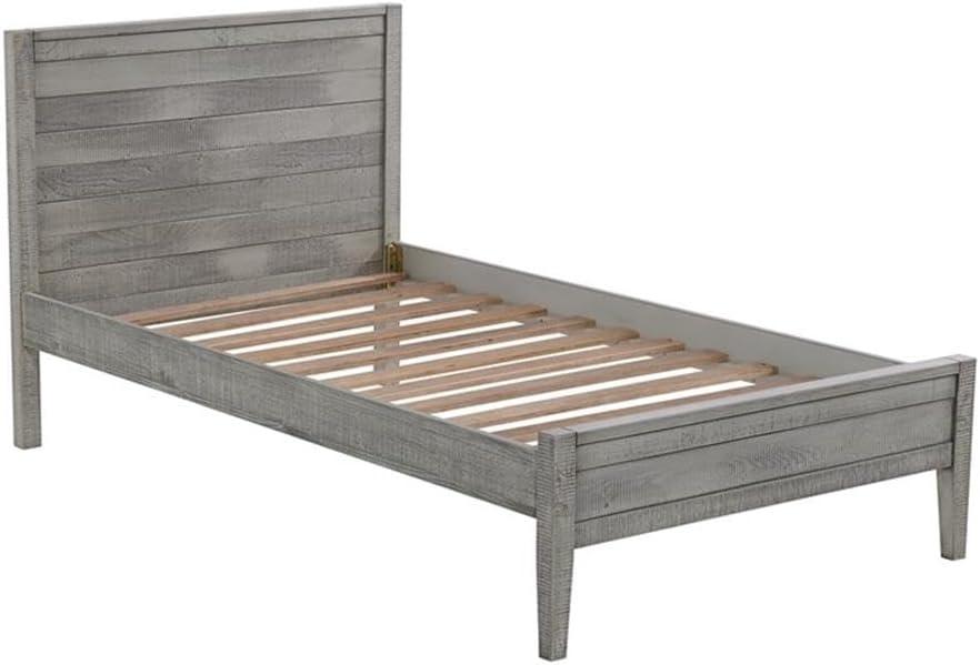 Alaterre Windsor Wood Farmhouse Industrial Bohemian Style 3 Pc Bedroom Set With Slat Twin Bed 2 Nightstands