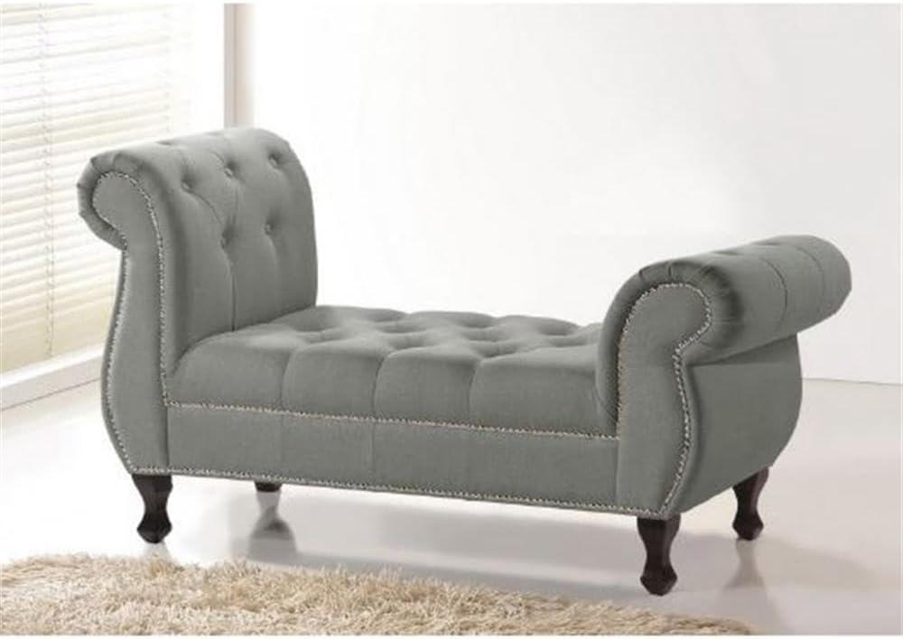 Baxton Studio Ipswich Grey Linen Bench