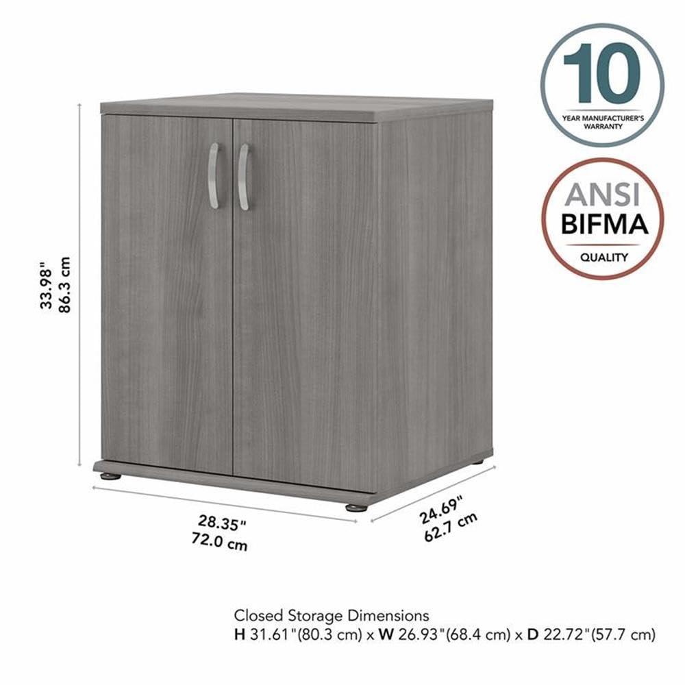 Bush Business Furniture Universal Laundry Room Storage Cabinet with Doors and Shelves