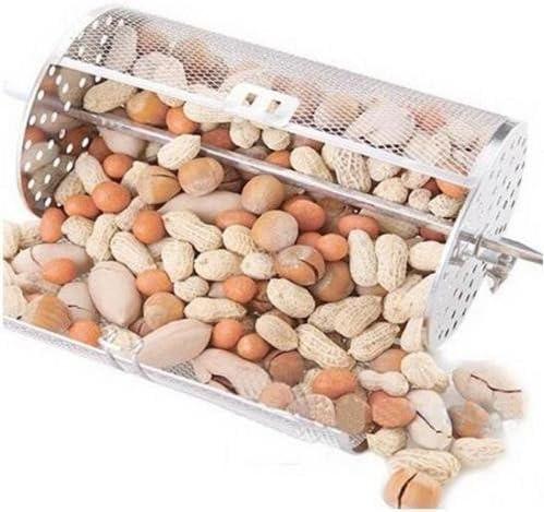 Stainless Steel Rotisserie Grill Roaster Drum Oven Basket Oven Roast Baking Rotary for Peanut Dried Nut Coffee Beans BBQ