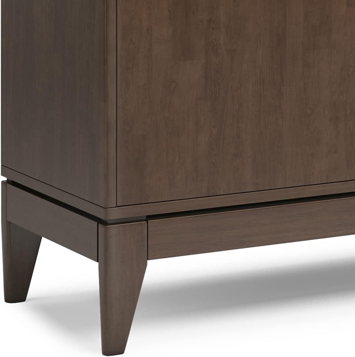 Harper SOLID HARDWOOD 60" Wide Design Sideboard Buffet in Walnut Brown