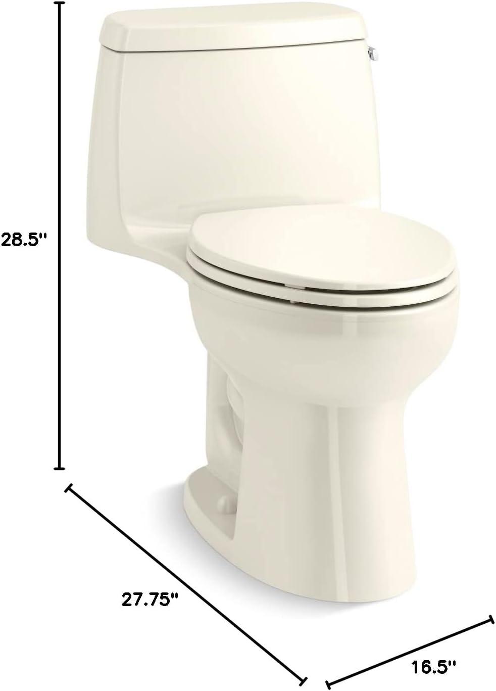 Santa Rosa Comfort Height One-Piece Compact Elongated 1.28 Gpf Toilet With Revolution 360 Swirl Flushing Technology