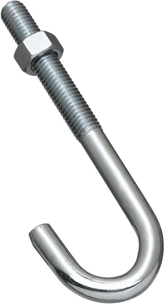 1/2" X 6" Zinc Plated J-Bolt