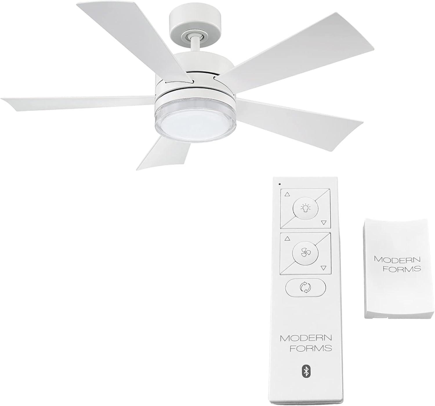 Wynd 42" Matte White Smart Ceiling Fan with LED Light