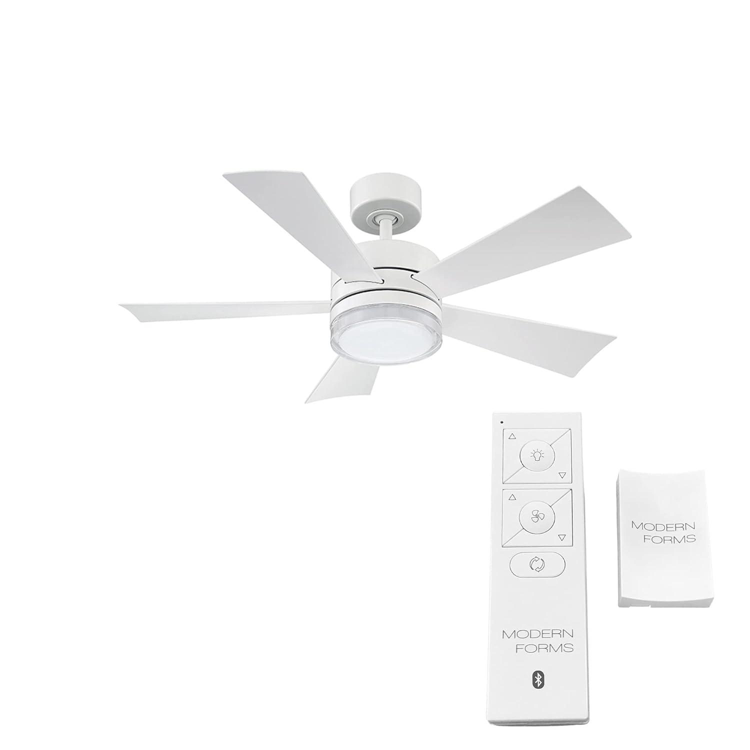 Wynd 42" Matte White Smart Ceiling Fan with LED Light