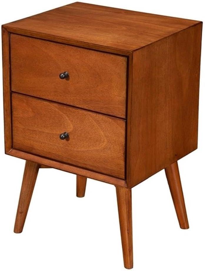 Alpine Furniture Flynn Nightstand, 18" W x 15" D x 26" H, Acorn