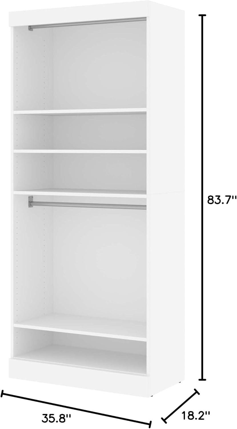 Bestar Pur 36W Closet Organizer in white