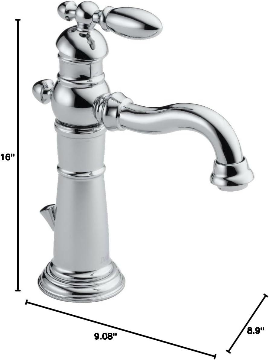 Victorian Single Hole Bathroom Faucet with Drain Assembly