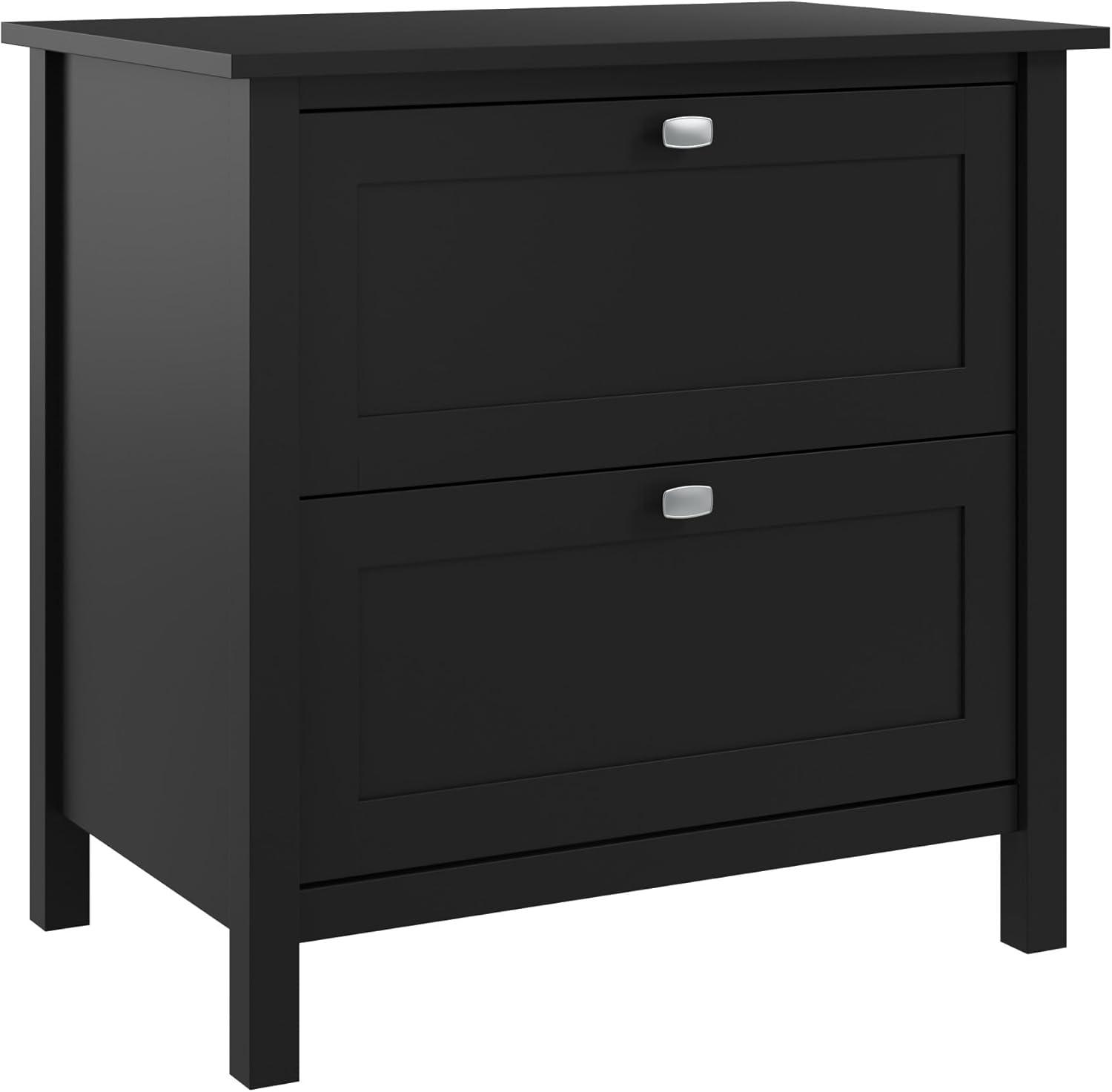 Bush Furniture Broadview 2 Drawer Lateral File Cabinet in Classic Black