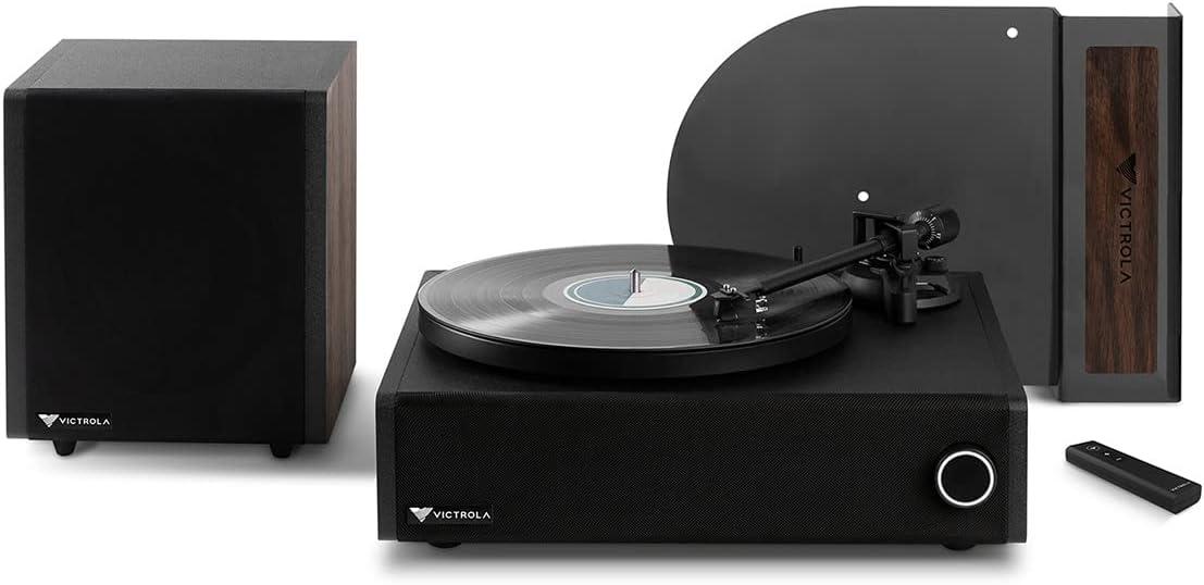 Victrola Espresso Belt Drive Turntable with Subwoofer