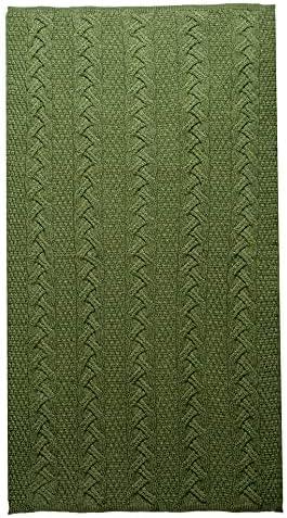 Aran SuperSoft Irish Throw 100% Premium Merino Wool Blanket Cable Knitted 60"x40" Made in Ireland