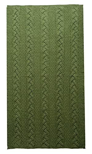 Aran SuperSoft Irish Throw 100% Premium Merino Wool Blanket Cable Knitted 60"x40" Made in Ireland