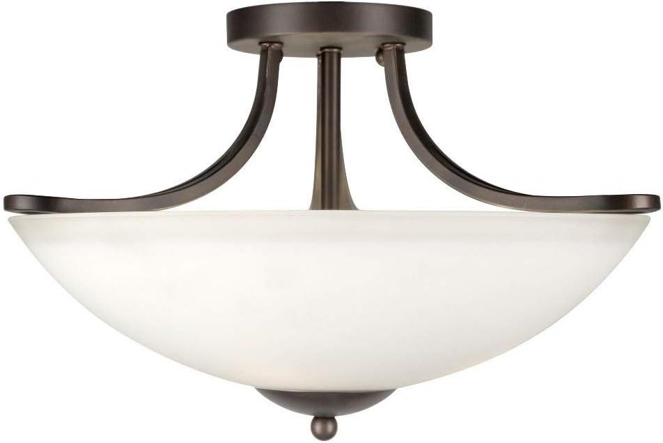 Forte Lighting 2697-03 3 Light 17" Wide Semi-Flush Bowl Ceiling Fixture - Bronze