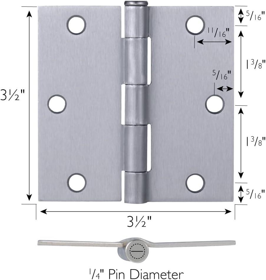 Design House 3-1/2 in. Butt Bearing 10 Door Hinges (Set of 10)